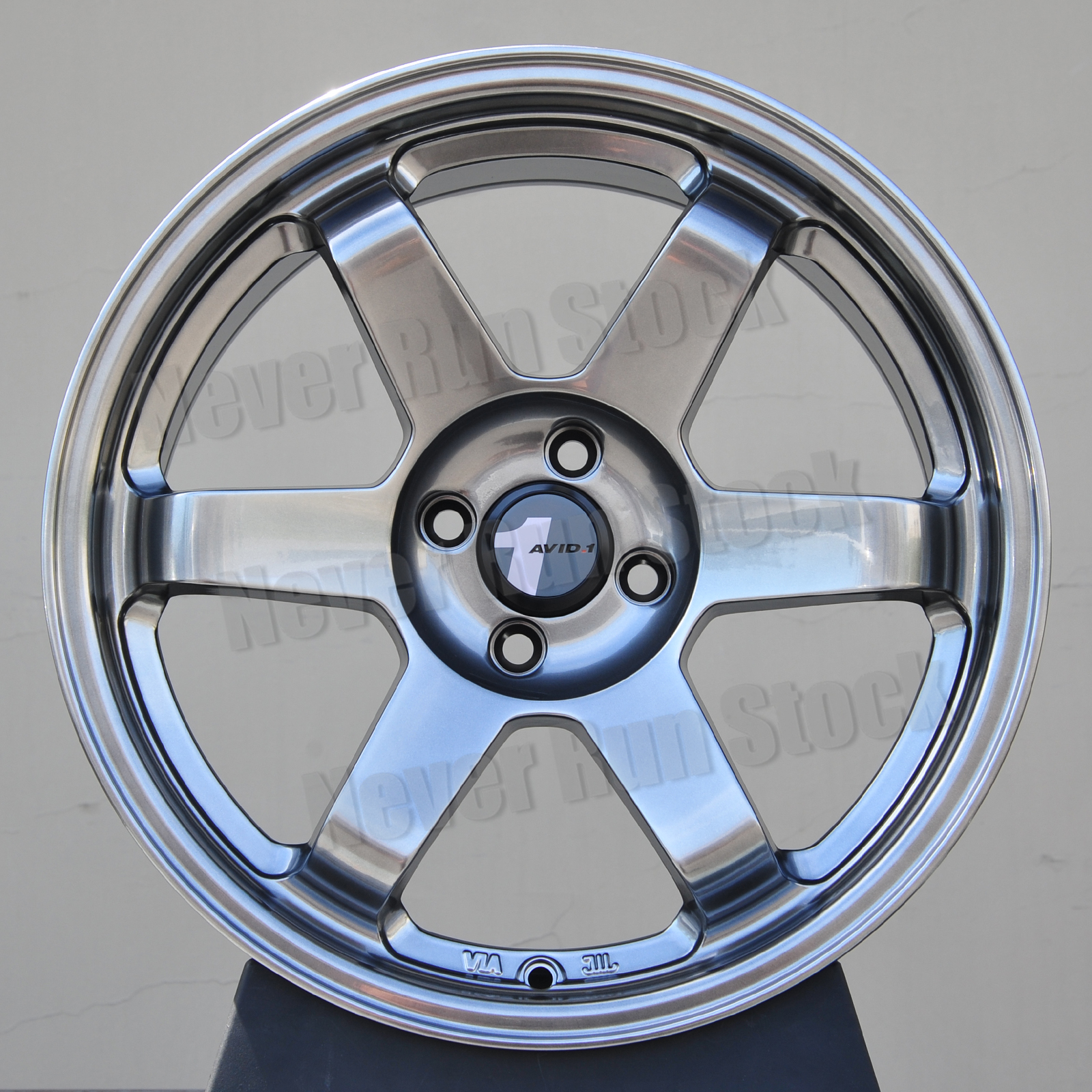 AVID.1 AV-06 17x8 4x100 +35 OFFSET HYPER BLACK TE 6 SPOKES