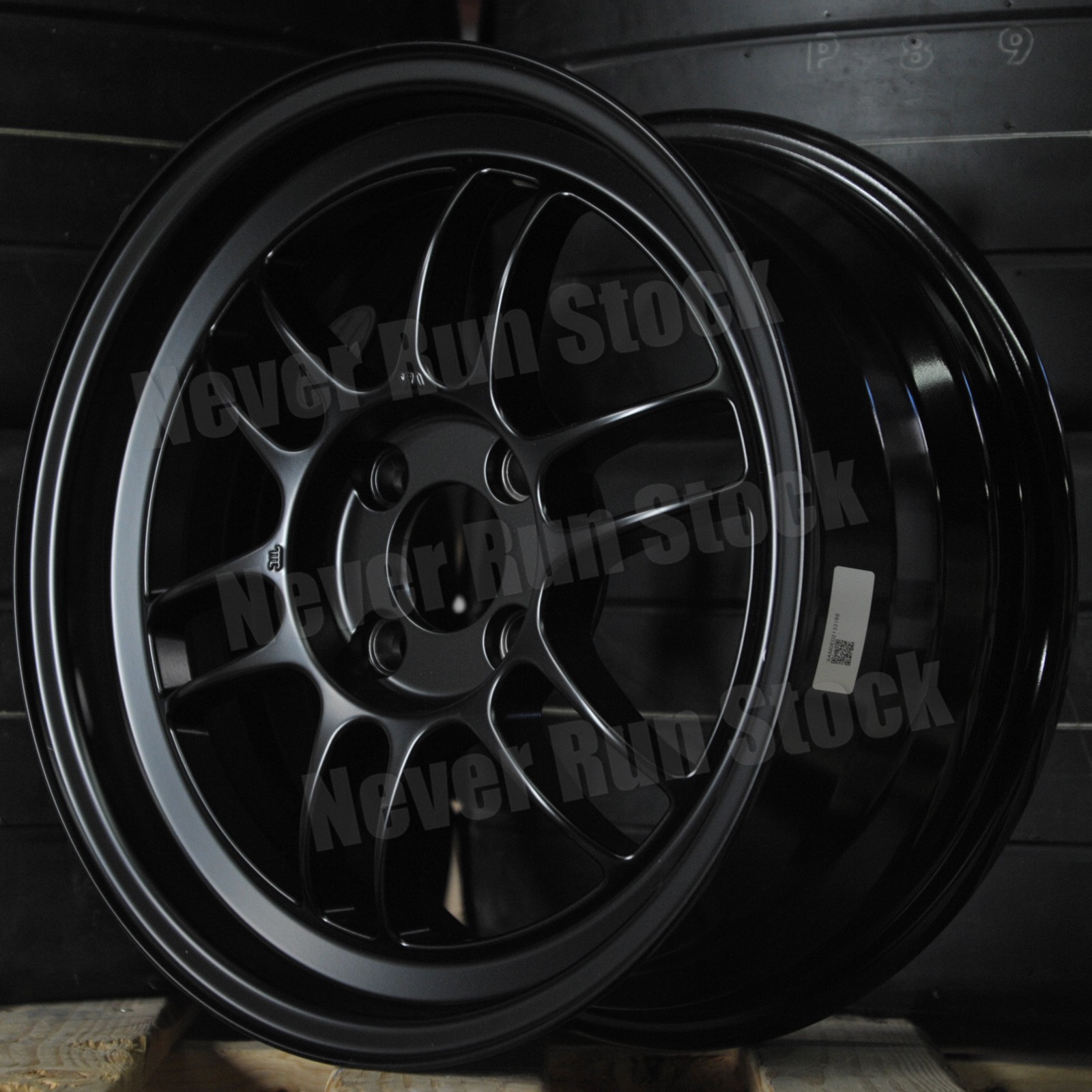 AUTHENTIC ENKEI RPF1 18x9 5x114.3 +35 OFFSET BLACK 12 SPOKES SPORT
