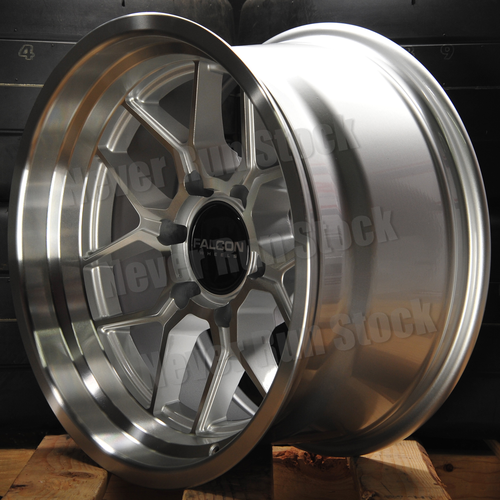 FALCON TX1 APOLLO 17x9 -38 MACHINE SILVER 6x139.7 6x5.5 12 SPOKES