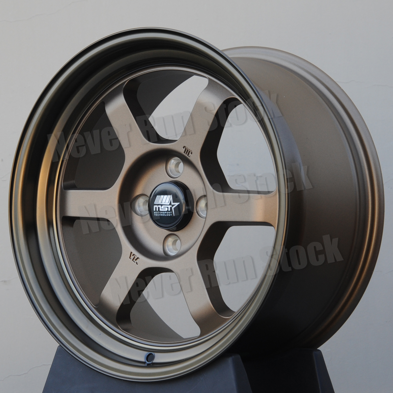 MST MT-01 16x8 4x100 20 OFFSET 6 SPOKES MATTE BRONZE WITH LIP