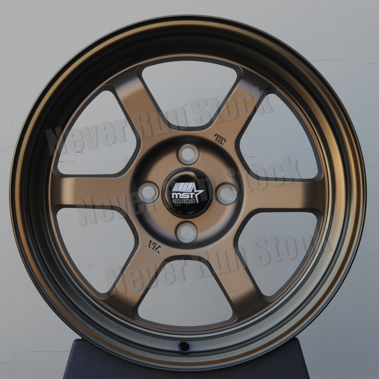 MST MT-01 16x8 4x100 20 OFFSET 6 SPOKES MATTE BRONZE WITH LIP 