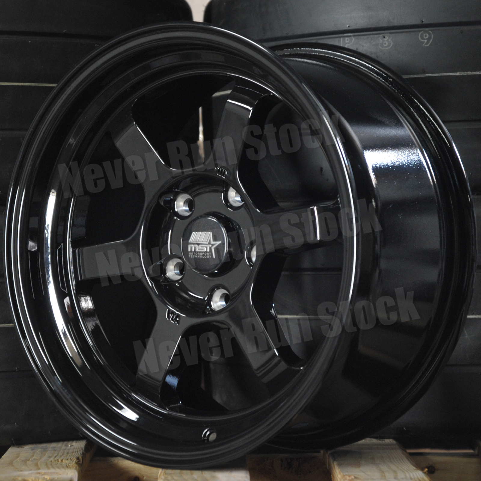 MST MT-01 16x8 5x114.3 20 OFFSET 6 SPOKE GLOSS BLACK WITH LIP