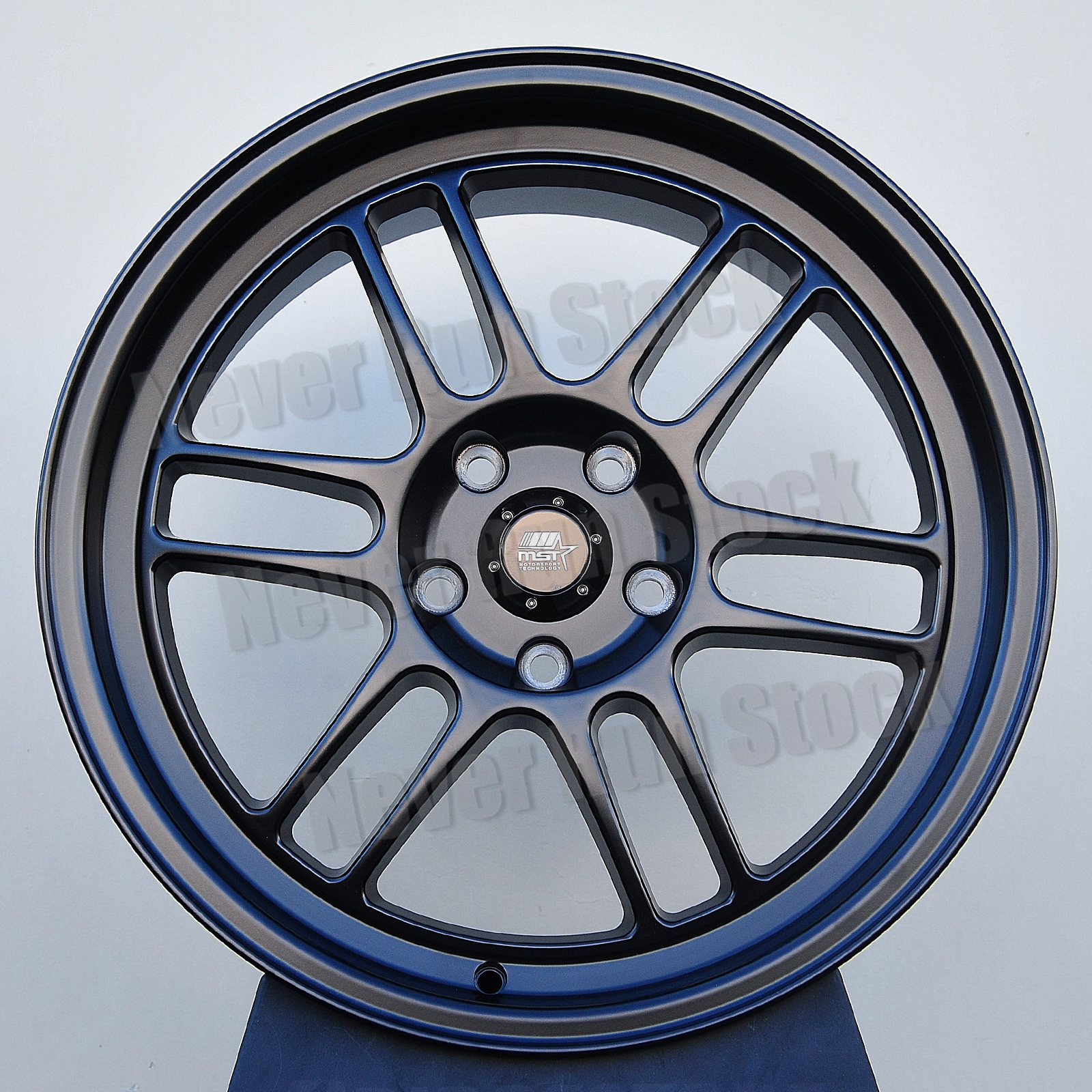 MST SUZUKA 18x8.5 5x108 +35 MATTE BLACK 12 SPOKES RPF STYLE SPORT