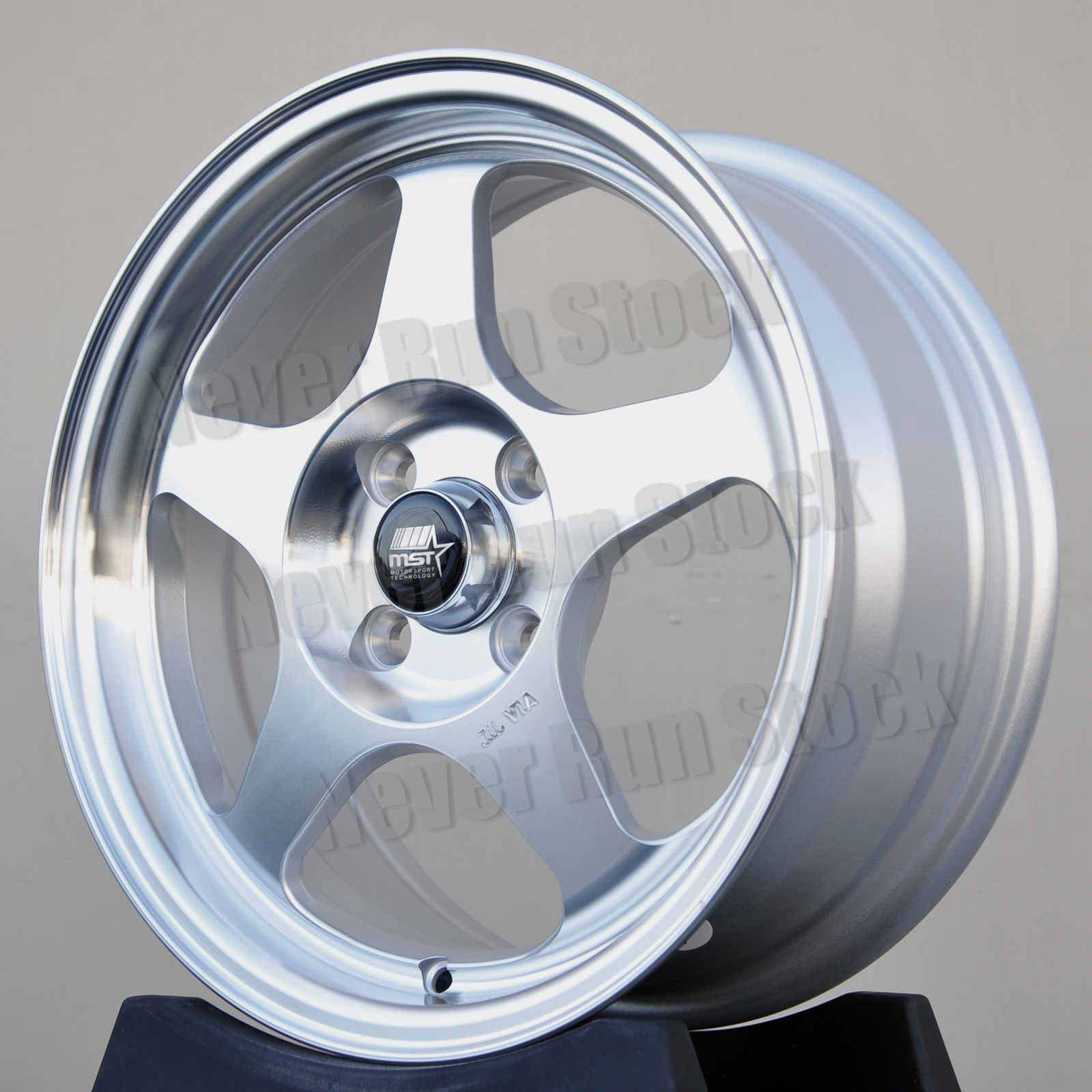 MST MT-29 SPN STYLE 5 SPOKE 15x6.5 4x100 35 OFFSET MACHINE SILVER