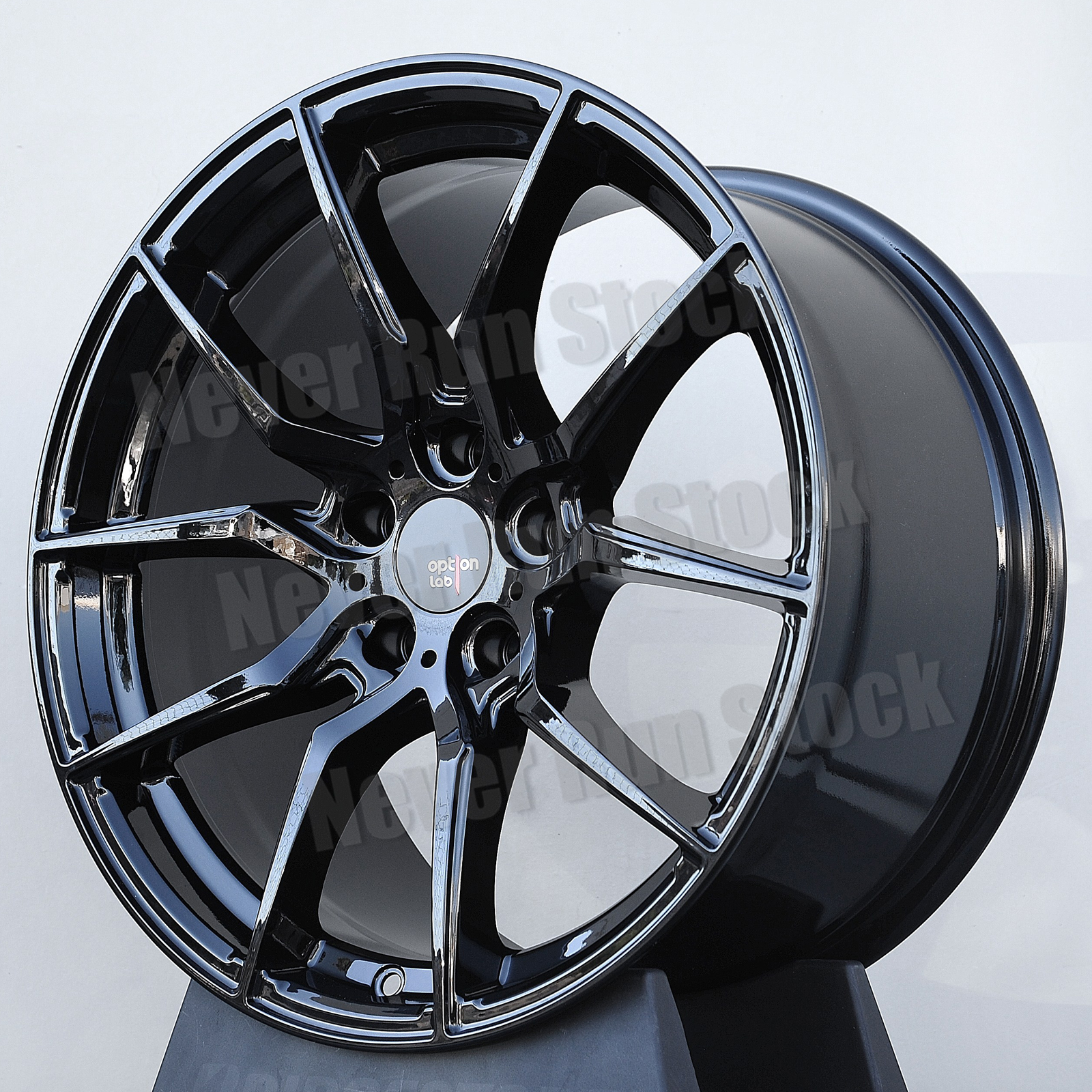 OPTION LAB R716 18x8.5 5x108 40 OFFSET GOTHAM BLACK 10 SPOKES TUNER