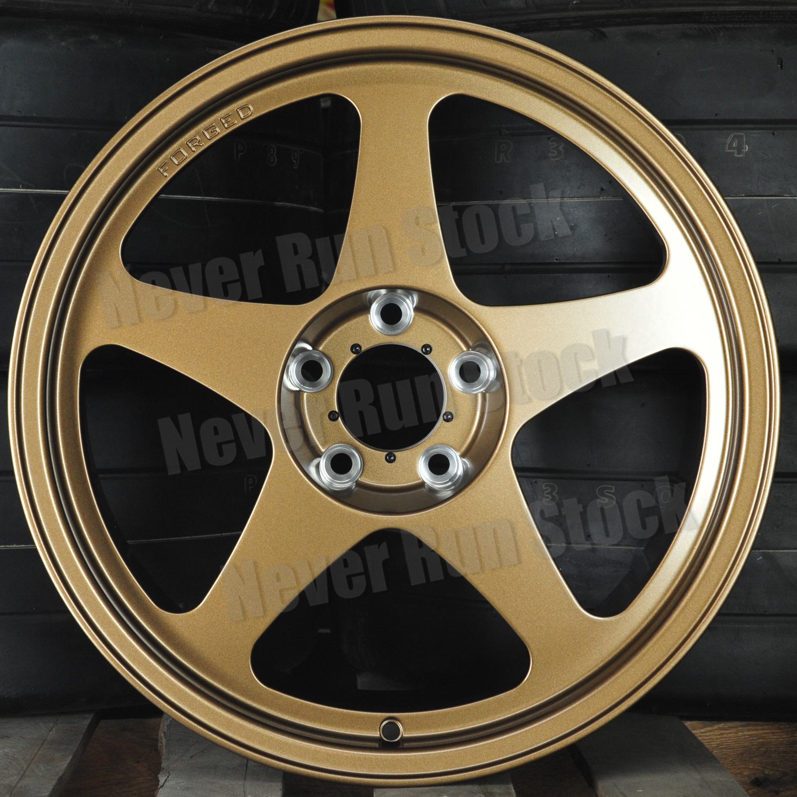 18.7LBS R6061 18x8.5 5x114.3 +20 OFFSET MATTE BRONZE 5 SPOKES