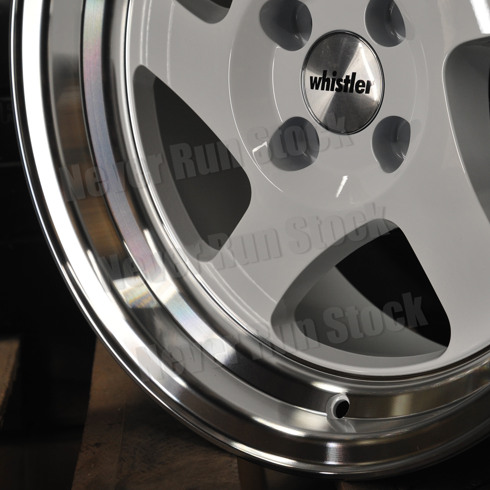 WHISTLER KR1 16x8 4x100 20 OFFSET WHITE MACHINE LIP 5 SPOKES SPORT
