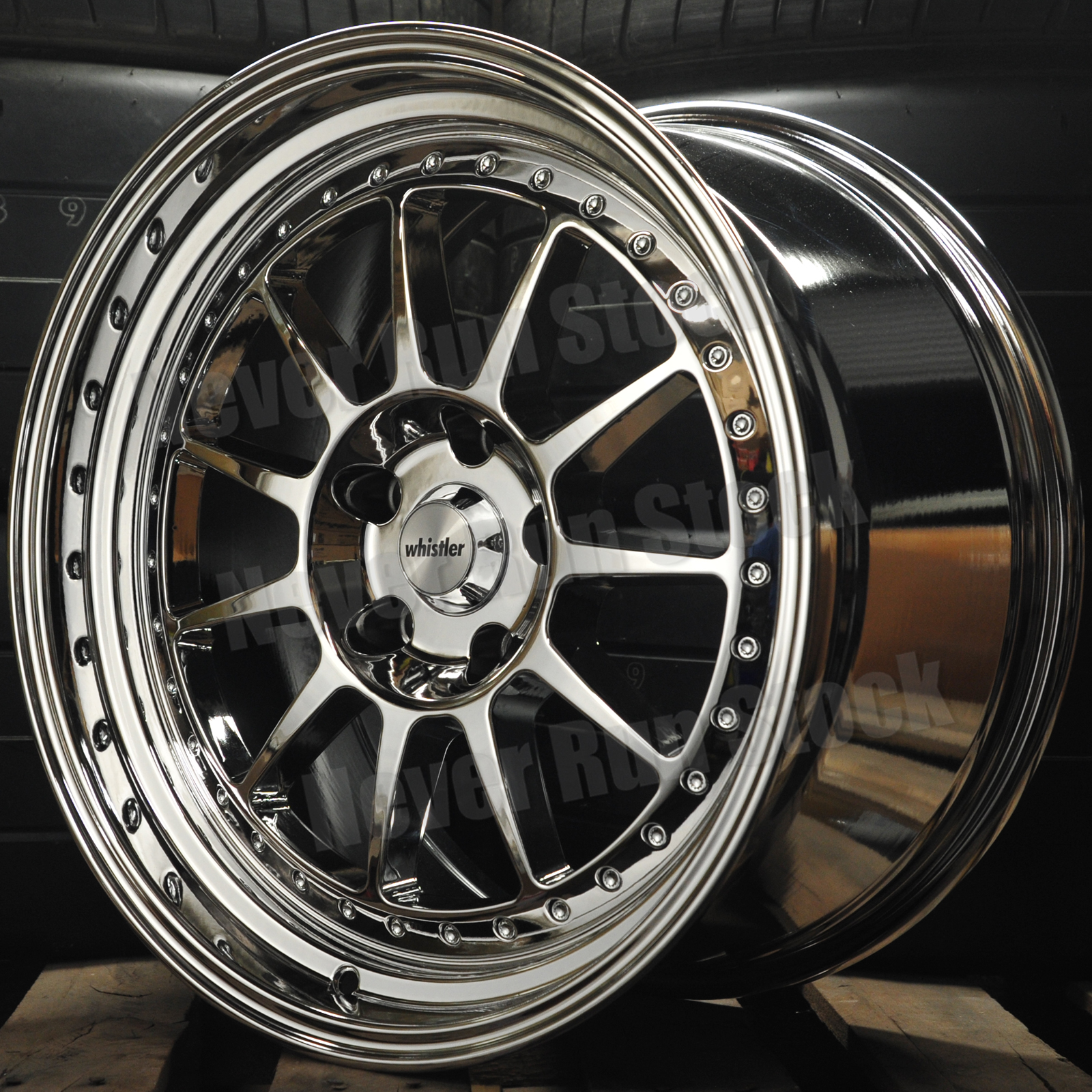 WHISTLER SK11 18x9.5 5x114.3 35 OFFSET PVD CHROME 11 SPOKE w