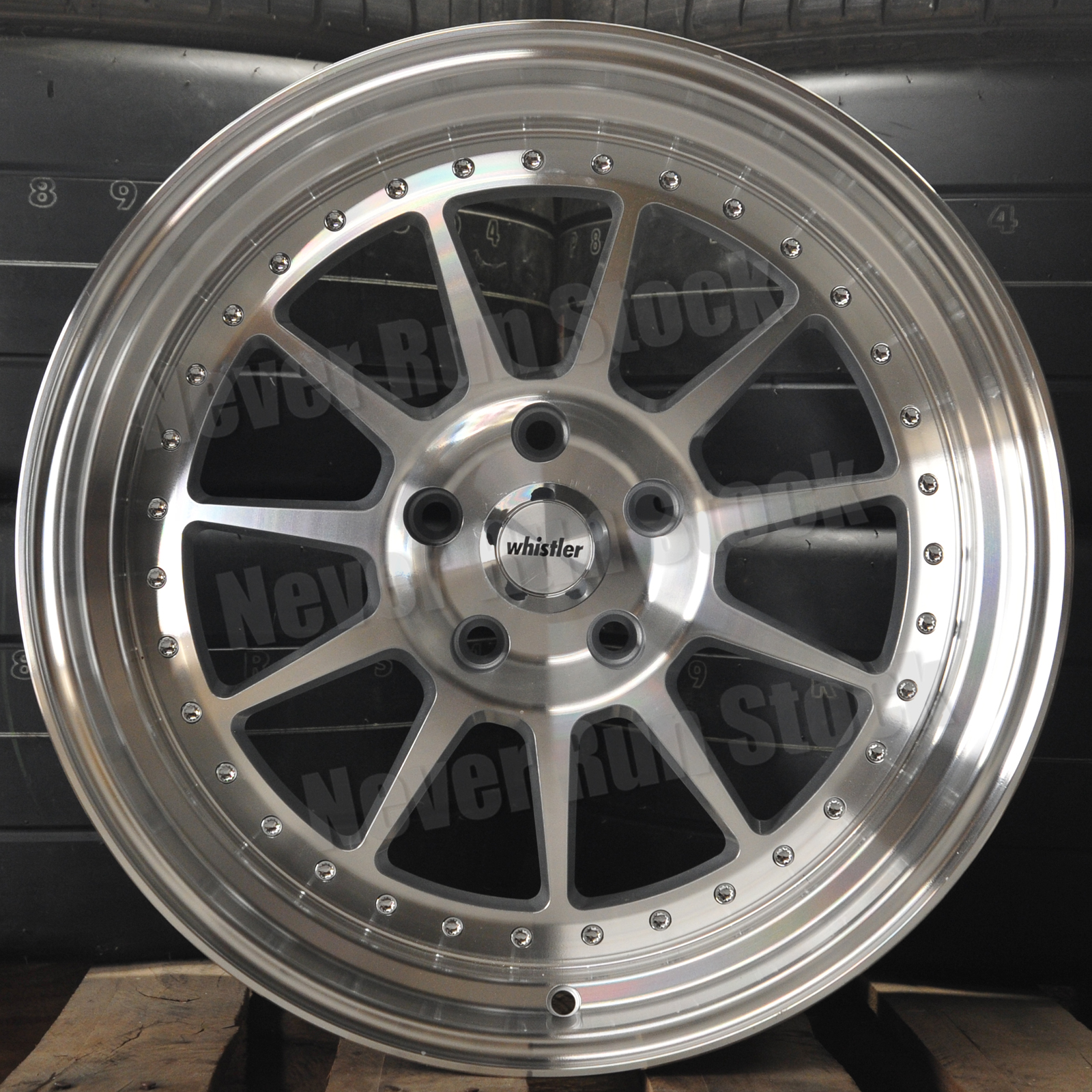 17x9 Whistler SK11 5x114.3 25 Offset Machine Face Silver 5 Spoke